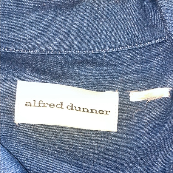 Alfred Dunner Blue Floral Embroidered Jean Jacket - Picture 4 of 5